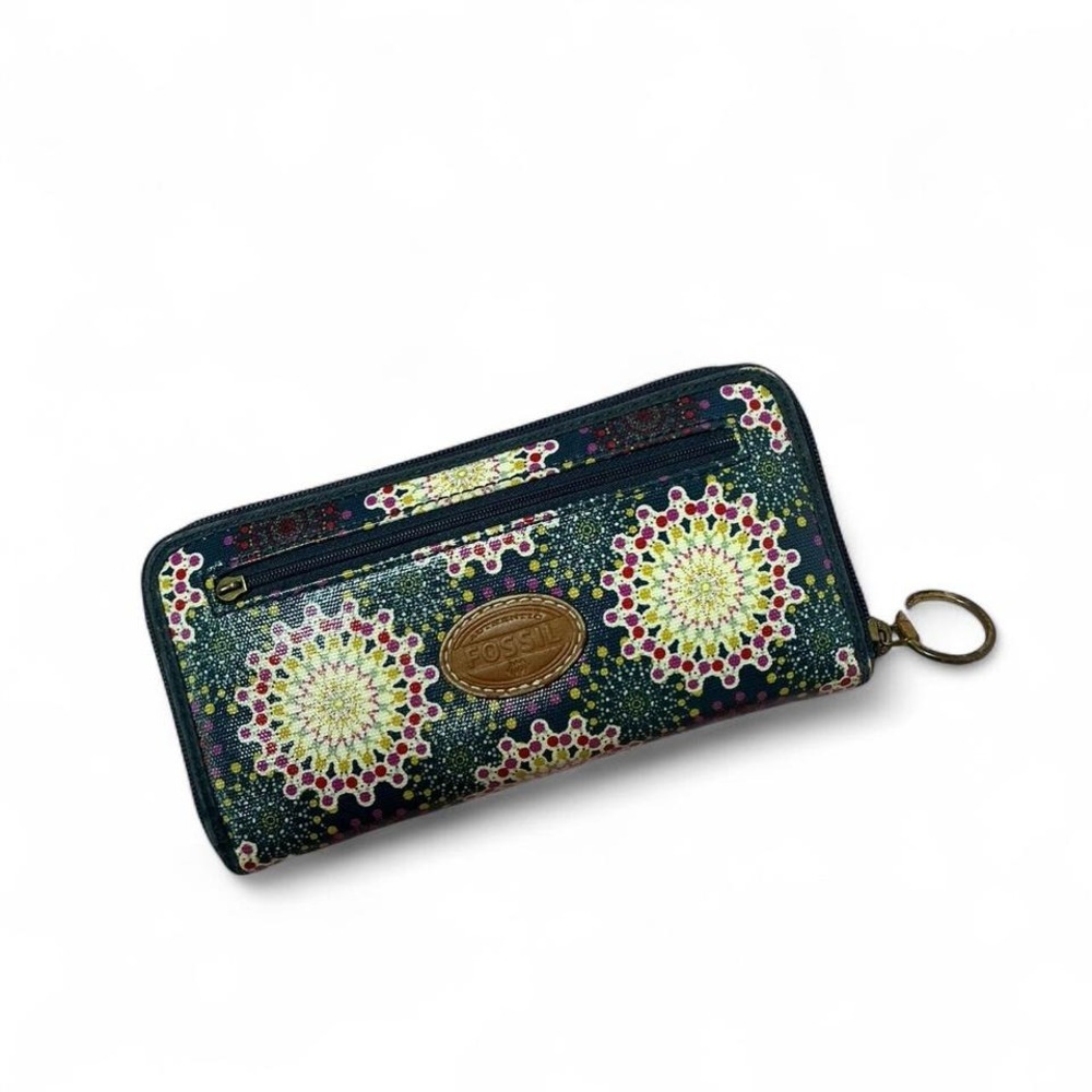 Fossil‎ Wallet Floral Print Zip Around Clutch Organizer